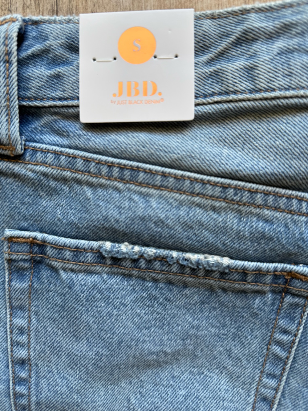 NWT JBD MEDIUM WASH HIGH WAISTED COTTON DENIM SHORTS Size Small - Picture 11 of 11